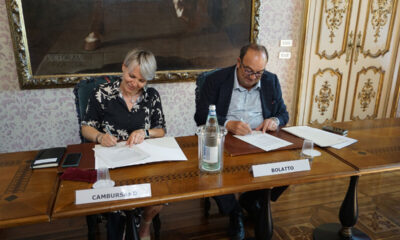 Cambursano e Bolatto alla firma dell'accordo - Torino, arriva un nuovo piano per l'economia sociale