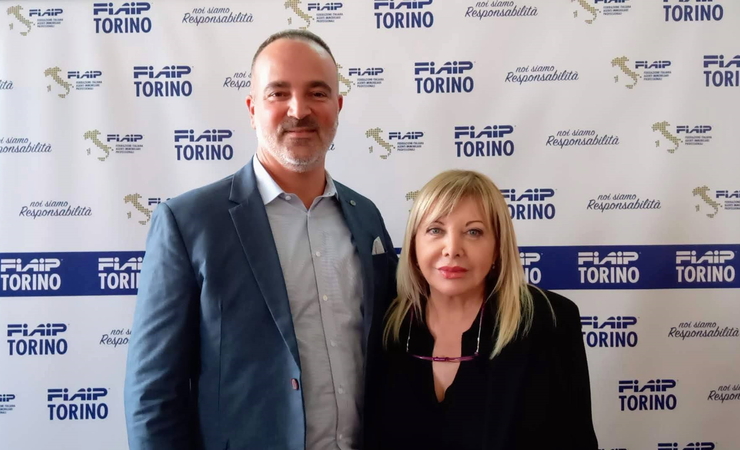 Il Presidente Fiaip Piemonte Marco Pusceddu e il presidente Fiaip Torino Claudia Gallipoli