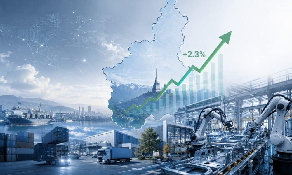 Produzione industriale in Piemonte +2,3% nel primo trimestre 2026